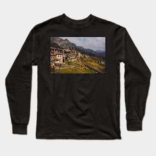 Poffabro Village in North East Italy Long Sleeve T-Shirt